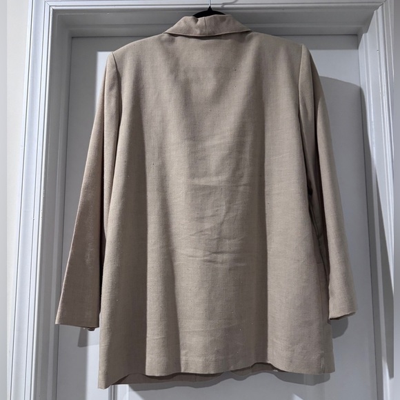 Vintage Requirements Women’s Linen Blend Blazer SportsCoat in Tan, Size 16 - Picture 6 of 8
